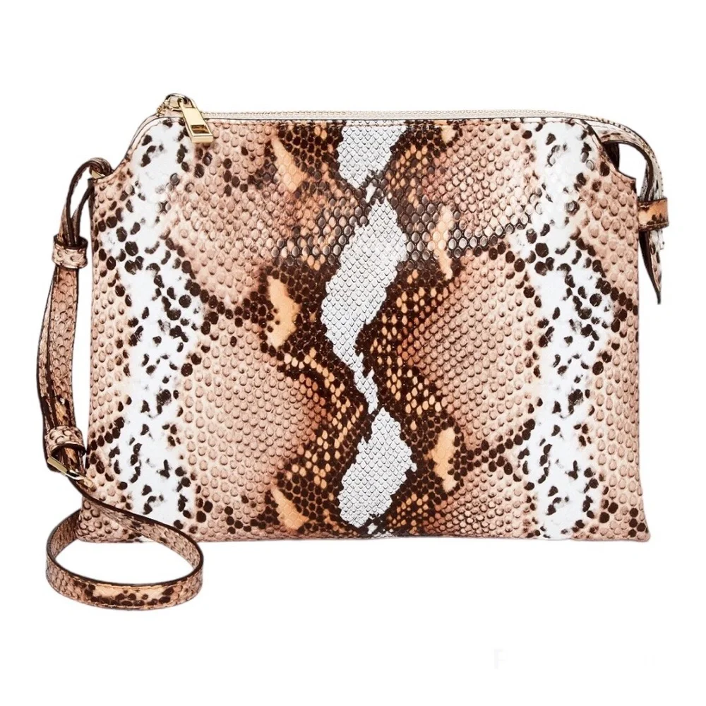 A New Day Snakeskin Print Double Gusset Crossbody Bag